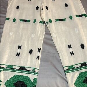 Stylish Green and Black Patterned Men's Pants